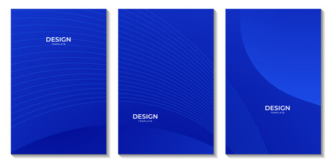 blue wave flyers abstract gradient background for business