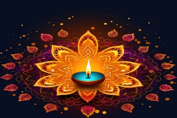 Fototapeta premium Happy Diwali. Happy Diwali Concept. Happy Diwali Background. Happy Diwali Theme. Generative Ai