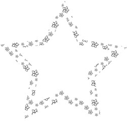 Star frame flowers background for decoration.