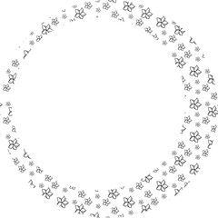 
Round frame flowers background for decoration.