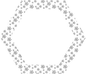 Polygonal frame flowers background for decoration.