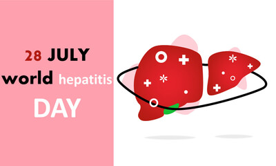 Vector illustration of World Hepatitis Day online media feed mockup used for background, web and more.