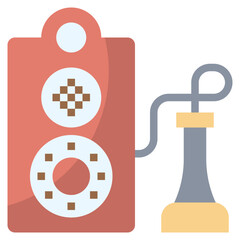 CLASSIC ROTARY PHONE line icon,linear,outline,graphic,illustration