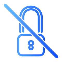 lock gradient icon