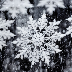 Snowflake from a close perspective