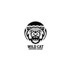 wild cat logo gaming esport design mascot