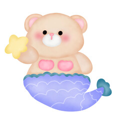 baby bear mermaid 
