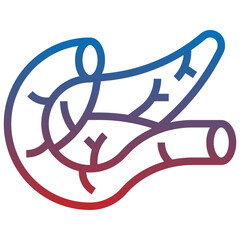 PANCREAS line icon,linear,outline,graphic,illustration