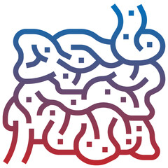 SMALL INTESTINE line icon,linear,outline,graphic,illustration