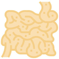 SMALL INTESTINE line icon,linear,outline,graphic,illustration