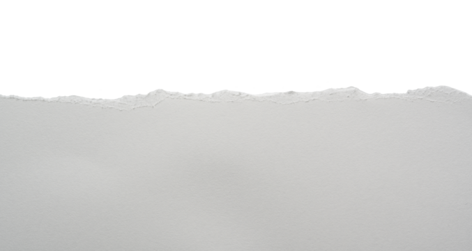 Papel rasgado blanco sobre fondo blanco, recurso gráfico