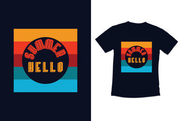 Summer typography tshirt design with modern quotes typography summer day t-shirt design