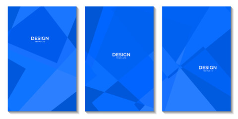 abstract flyers modern geometric blue background