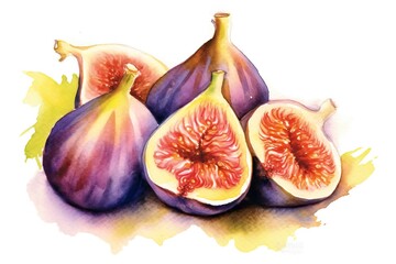 Fig illustration Fruit illustration Generative AI