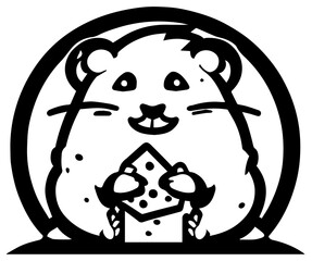 cute icon of hamster