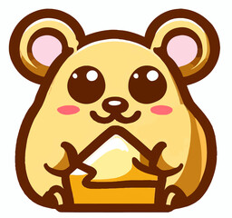 cute icon of hamster