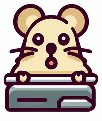 cute icon of hamster