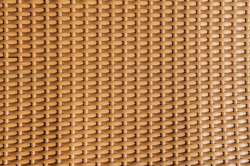 Weave sheet for texture background. Pattern wooden weave on brown color.