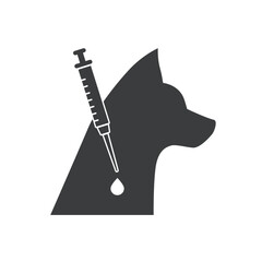 Vet Clinic, Dog Periodic Vaccination Isolated Vector Icon