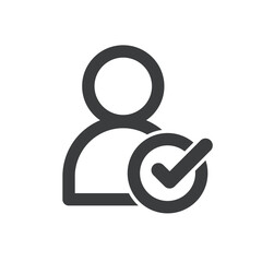User Check Isolated Vector Icon