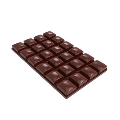 delicious Dark chocolate bar 3d illustration render