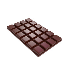 delicious Dark chocolate bar 3d illustration render