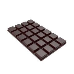 delicious Dark chocolate bar 3d illustration render