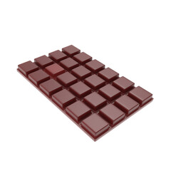 delicious Dark chocolate bar 3d illustration render