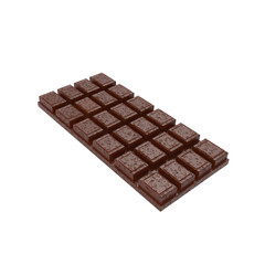 delicious Dark chocolate bar 3d illustration render