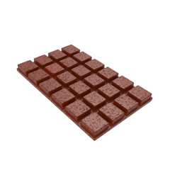 delicious Dark chocolate bar 3d illustration render