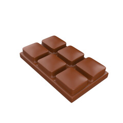 delicious Dark chocolate bar 3d illustration render