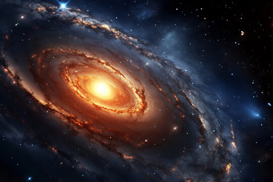 background cosmic massive galaxy. AI generative