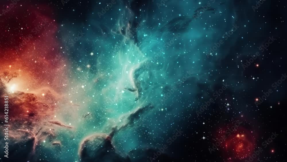Wall mural galaxy and nebula. abstract space background. endless universe with stars and galaxies in outer spac