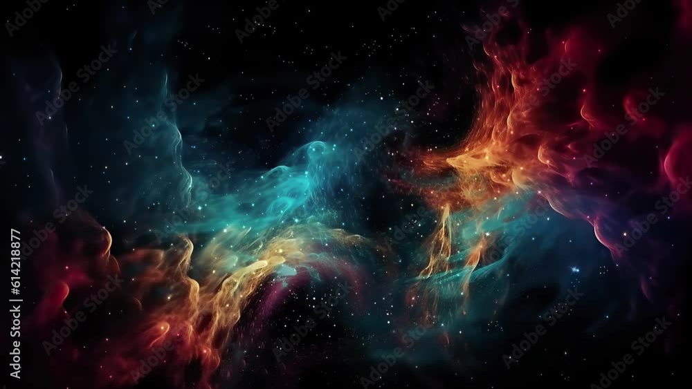 Wall mural galaxy and nebula. abstract space background. endless universe with stars and galaxies in outer spac