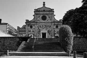 Entrance to the historic church of the Abbazia di Praglia convent