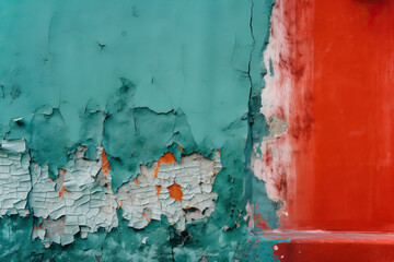 Fototapeta premium old paint on the wall,minimalist architectural photograph textured wall ,old painted wall,old wall background