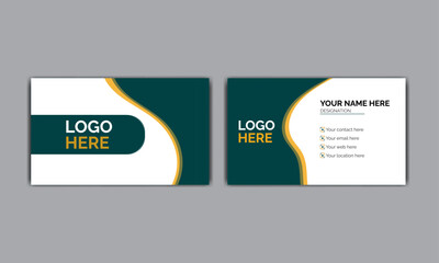 Simple clean innovative business card design template vector design.