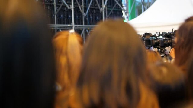 Crowd during public event in Bangkok