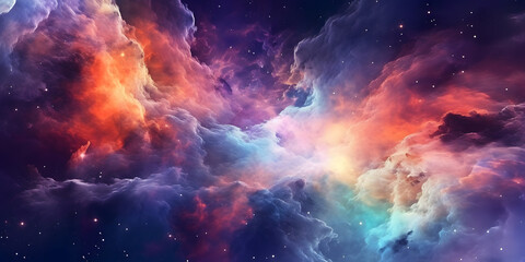 Obraz na płótnie Canvas Colorful space galaxy cloud nebula. Stary night cosmos. Universe science astronomy. Supernova background 