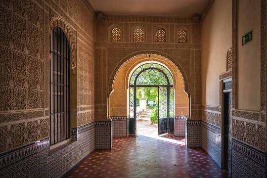 Ornate interior of Carmen de los Martires - Granada, Andalusia, Spain