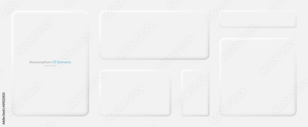 Poster a set of rectangular banners with rounded edges on a white background. user interface elements in th