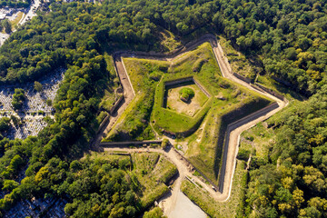 Fort Prusy w Nysie widziany z lotu ptaka. - obrazy, fototapety, plakaty