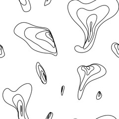 Abstract smooth lines simple cute seamless pattern