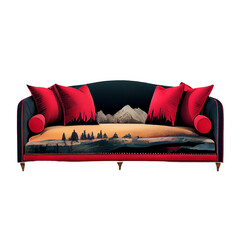 Lawson Sofa 3d render, isolated transparent background