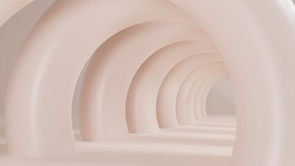 Obraz premium warm color tunnel background , 3d render