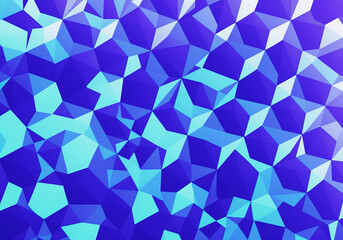 abstract polygonal background - blue and purple colors. Generative AI