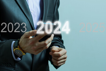 2023 2024 2025 for preparation and focus new business of new year concept.