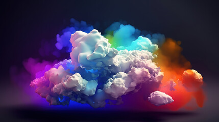 Cloud Computing Creative Icon. Generative Ai