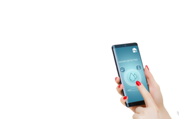 Water leak sensor alert, smart water sensor can automatically shut off a solenoid valve.