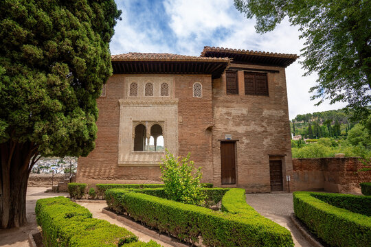 Oratory (Prayer Room) Building at El Partal area of Alhambra - Granada, Andalusia, Spain